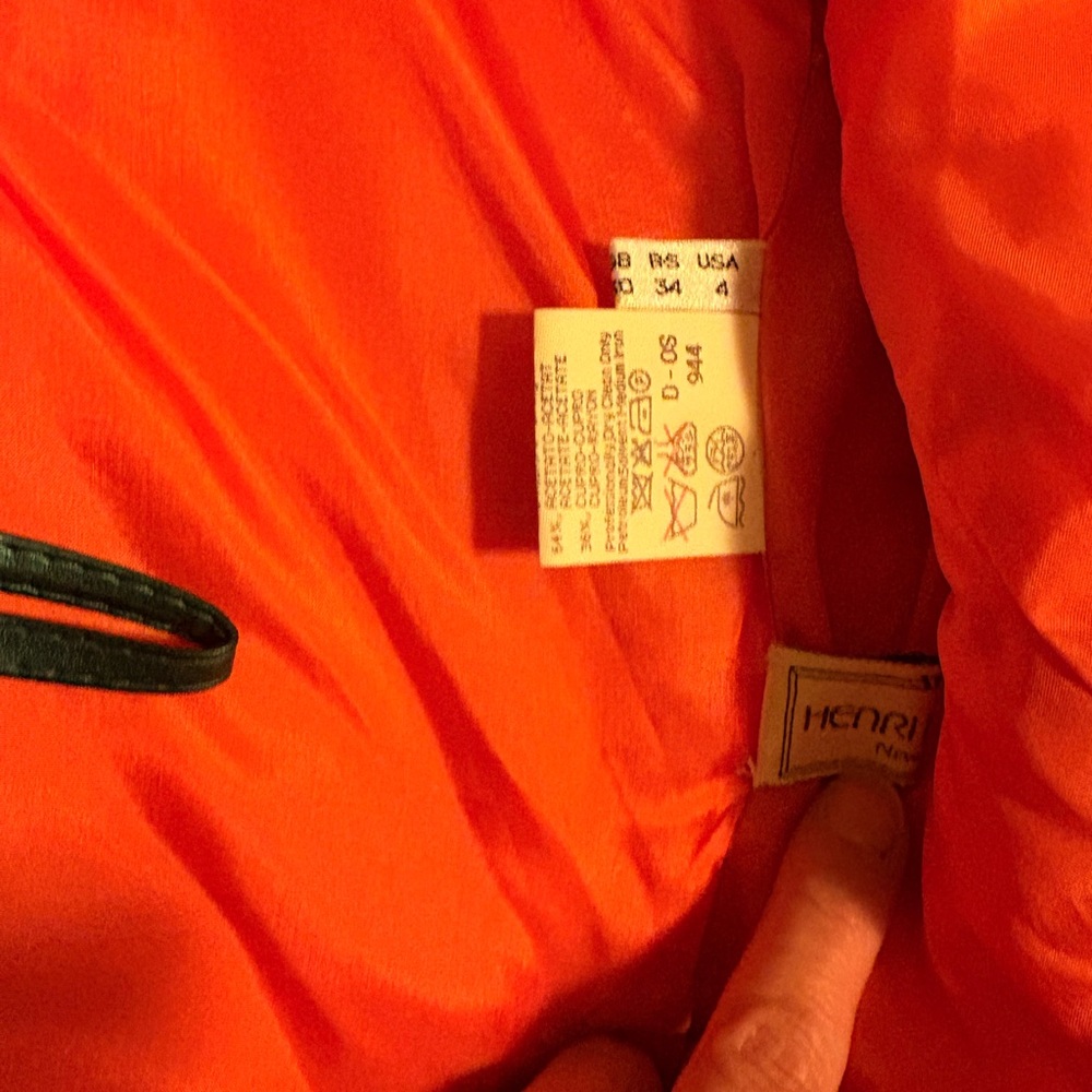 RARE Vintage Genny (Versace) Wool/Mohair Orange Designer Blazer - Picture 7 of 7